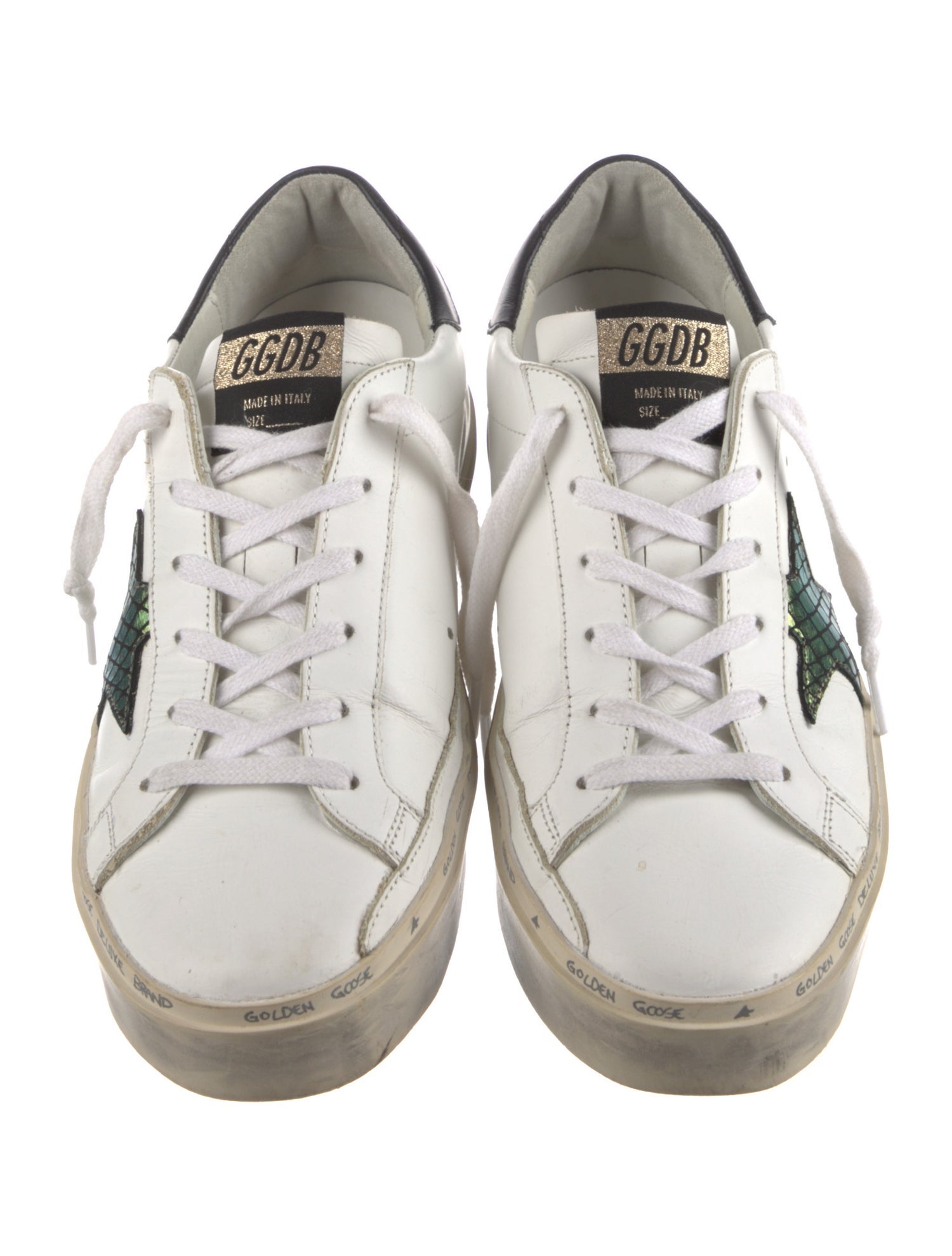 Golden Goose Leather Distressed Accents Sneakers